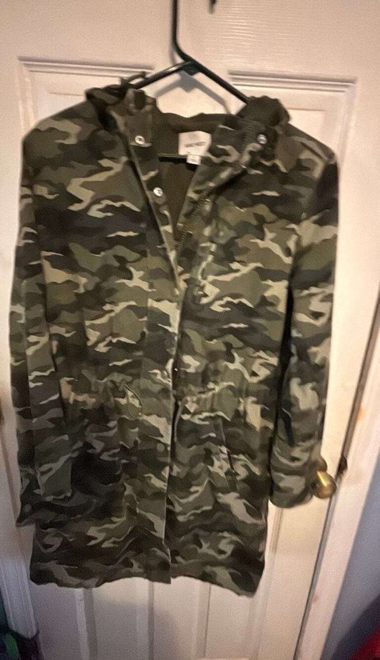 Nine West Camouflage Hooded Jacket Sz Small